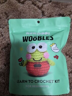 Keroppi The Woobles Learn to Crochet Kit - Mint Green Packaging